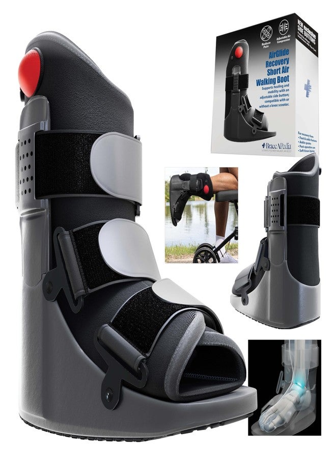 Braceapedia Side Pump Fracture Boot, Medical Grade Foot Brace for Fractures, Cart Friendly Ankle Boot & Brace, Adjustable Air Pump, Sprain & Injury Recovery, Post Op Shoe, Foot Boot for Injured Foot, Large - Image 1
