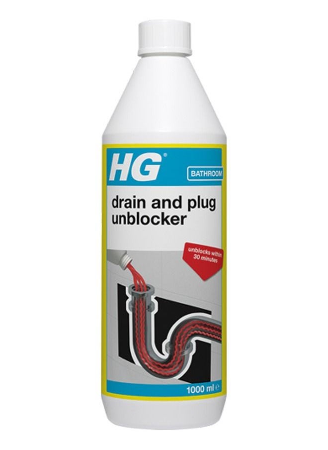 HG - Bathroom Drain and Plug Unblocker Liquid 1L - Image 1