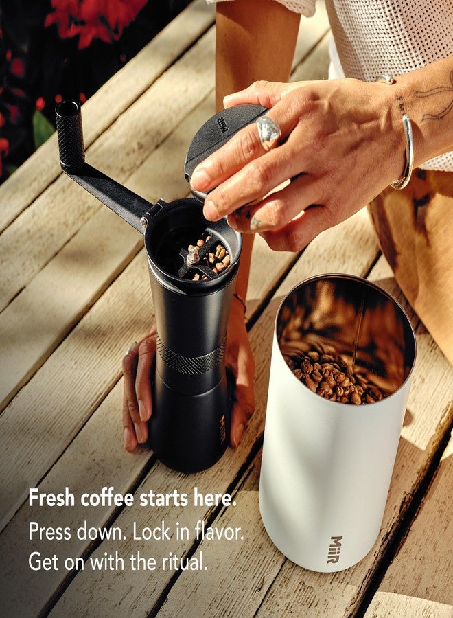 MiiR Airlock Coffee Canister, 12-oz Capacity, 18/8 Stainless Steel, 90% Recycled Content, Sleek Minimalist Design, Black - Image 2