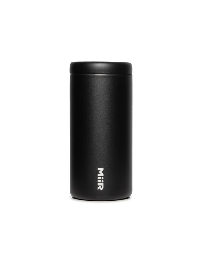 MiiR Airlock Coffee Canister, 12-oz Capacity, 18/8 Stainless Steel, 90% Recycled Content, Sleek Minimalist Design, Black - Image 1