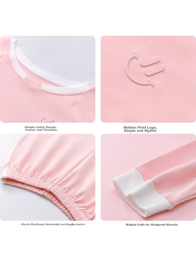 Hodo Kids Girls' 100% Cotton Spring Summer Long Sleeve Pajama Set Casual Homewear For Older Children And Toddlers - Image 3