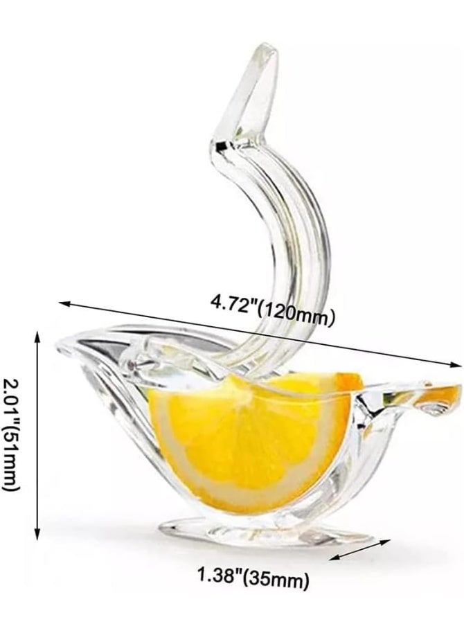 zoba Manual acrylic lemon squeezer with a portable bird-shaped design, suitable for squeezing oranges, lemons, and pomegranates - transparent - Code 518 - Image 1