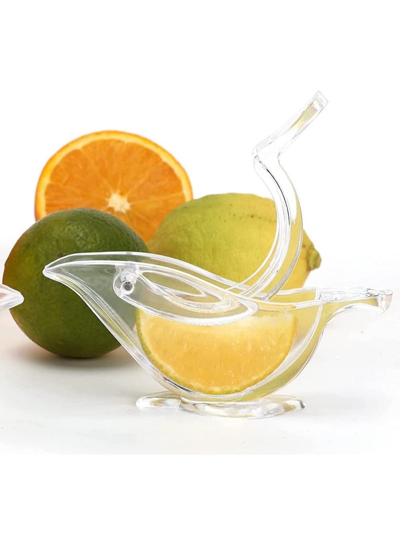 zoba Manual acrylic lemon squeezer with a portable bird-shaped design, suitable for squeezing oranges, lemons, and pomegranates - transparent - Code 518 - Image 4