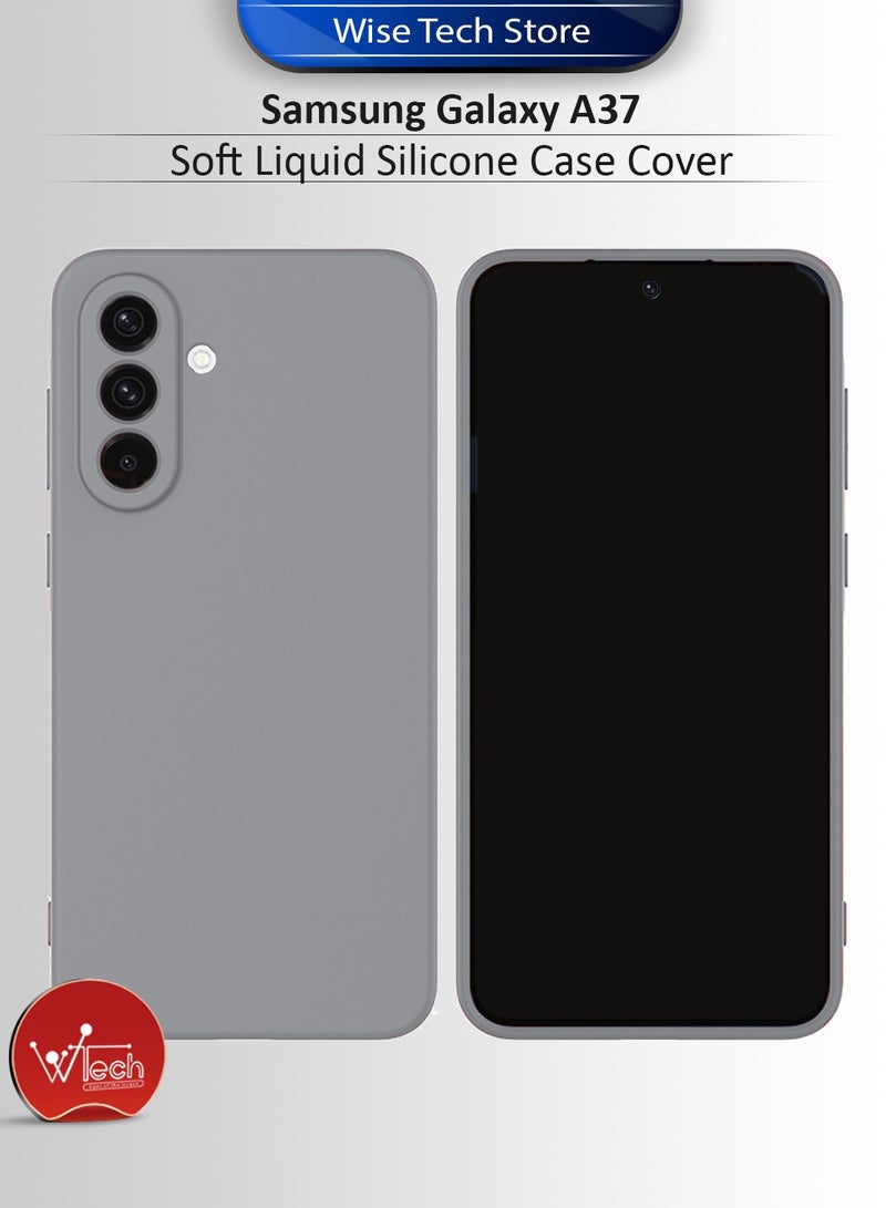 Wtech Samsung Galaxy A37 5G 2025 Soft Liquid Silicone Case Cover (MCRPSN) - Grey - Image 1