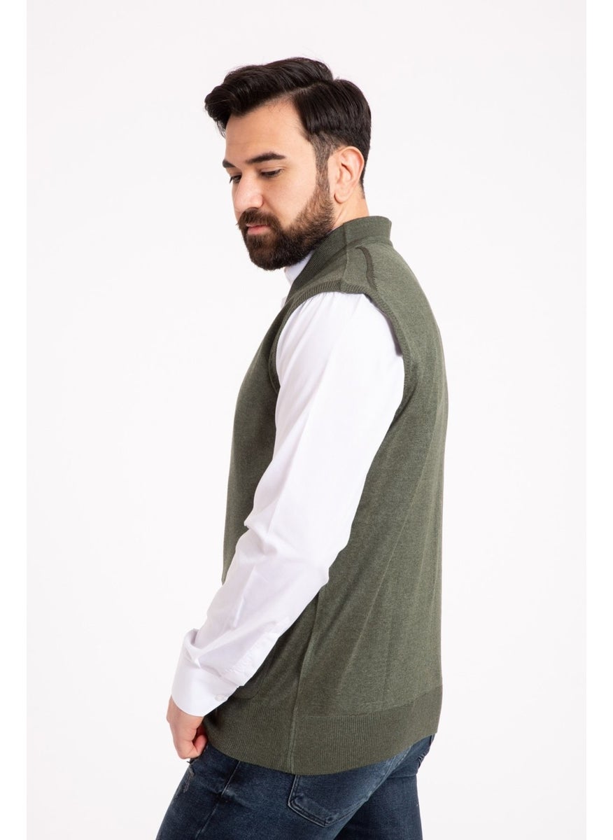 Mutlu City - Men's Middle Age and Above Fine Wool Knitwear Knitted Father's Vest 5110 - Image 1