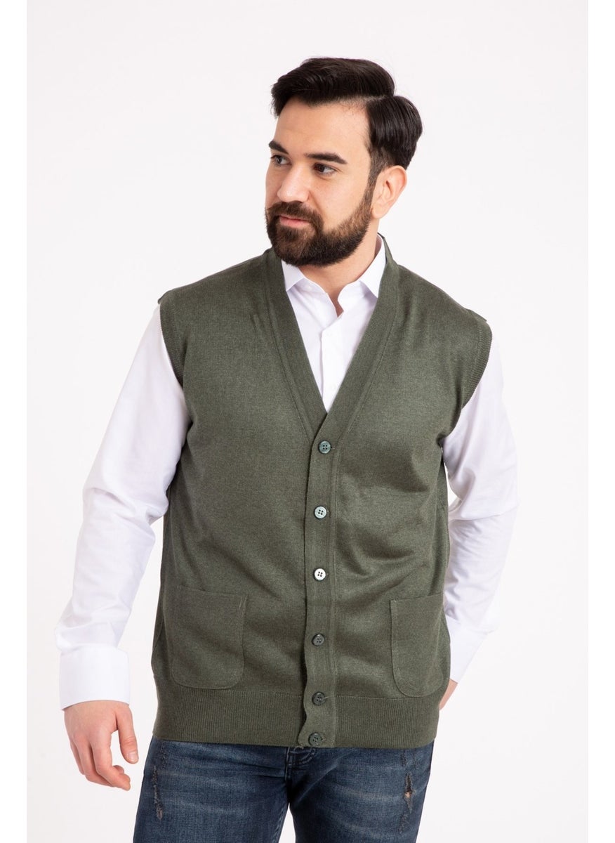 Mutlu City - Men's Middle Age and Above Fine Wool Knitwear Knitted Father's Vest 5110 - Image 1