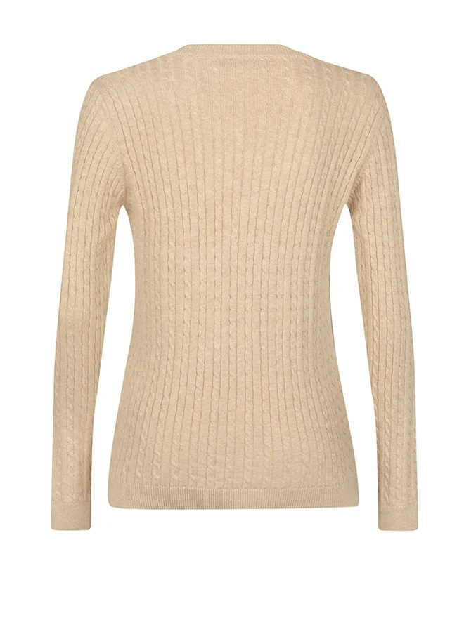 FELIX HARDY V-Neck Cable Knit Pullover