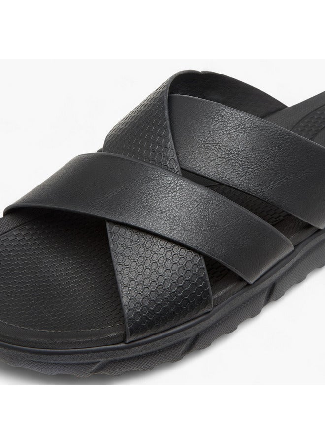 Le Confort Men Cross Strap Slip-On Sandals  - Image 4