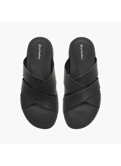 Le Confort Men Cross Strap Slip-On Sandals