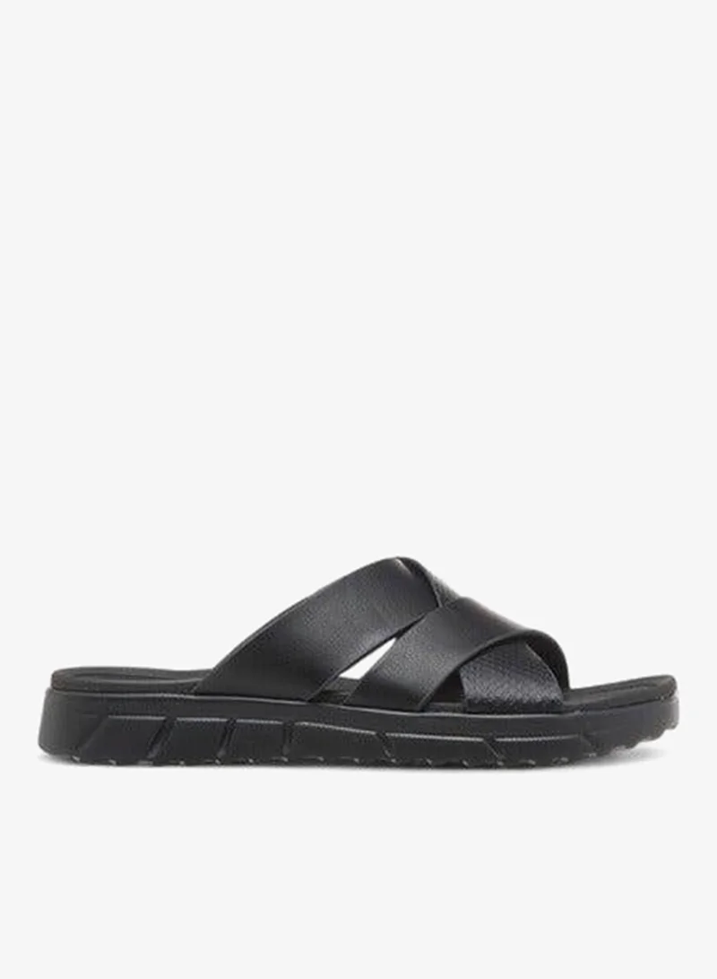 Le Confort Men Cross Strap Slip-On Sandals