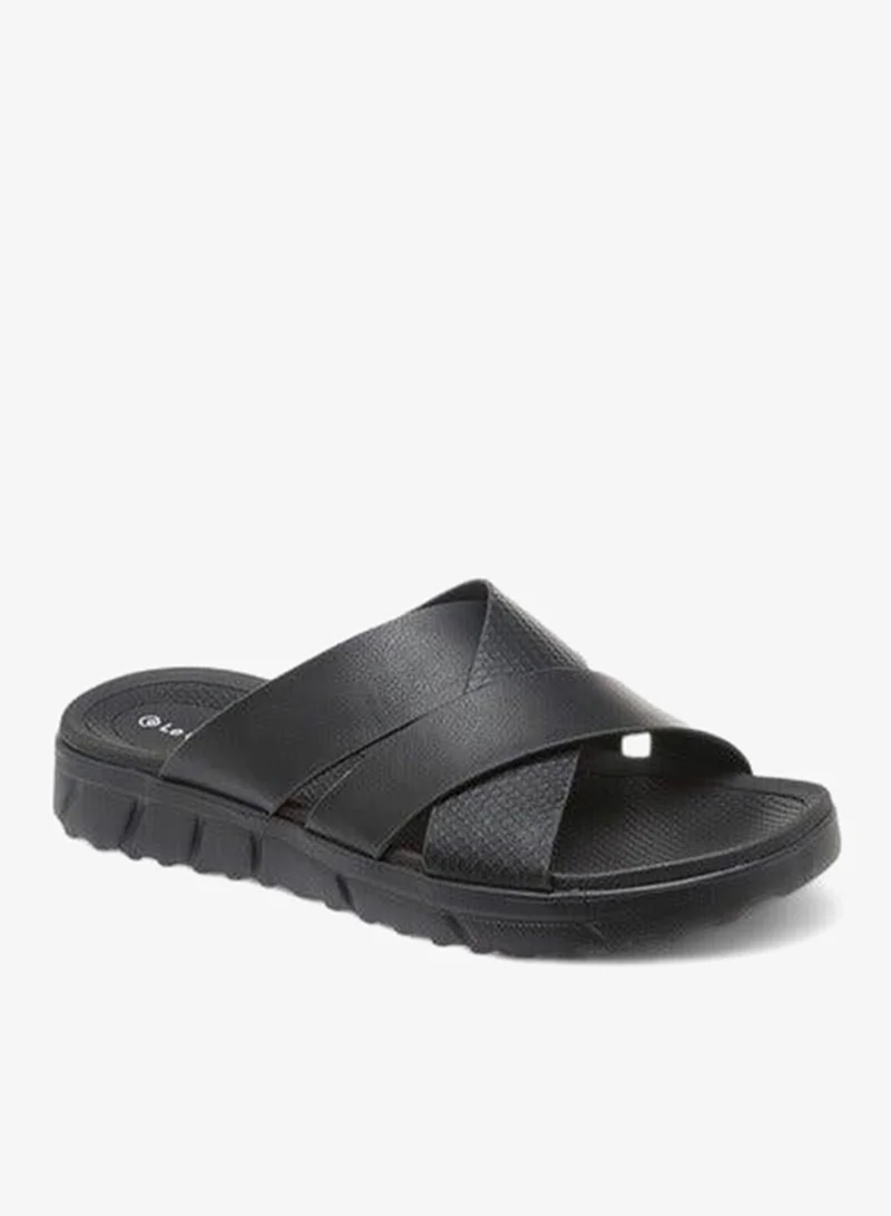 Le Confort Men Cross Strap Slip-On Sandals