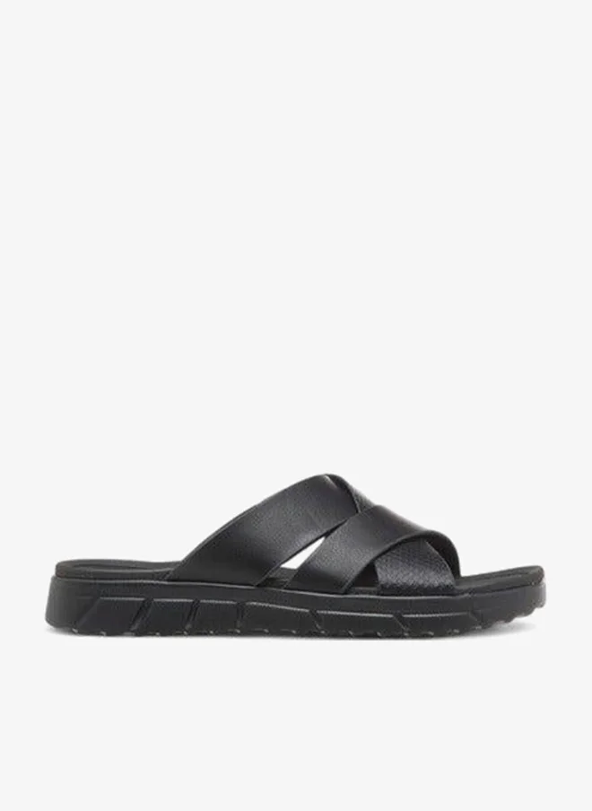 Le Confort Men Cross Strap Slip-On Sandals