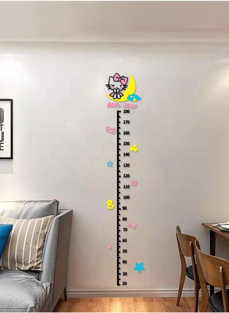 Beirui Children's height measurement 3D wall stickers, acrylic 3D wall stickers, cute cartoon patterns, children's room decoration, height measurement wallpaper  - Image 5