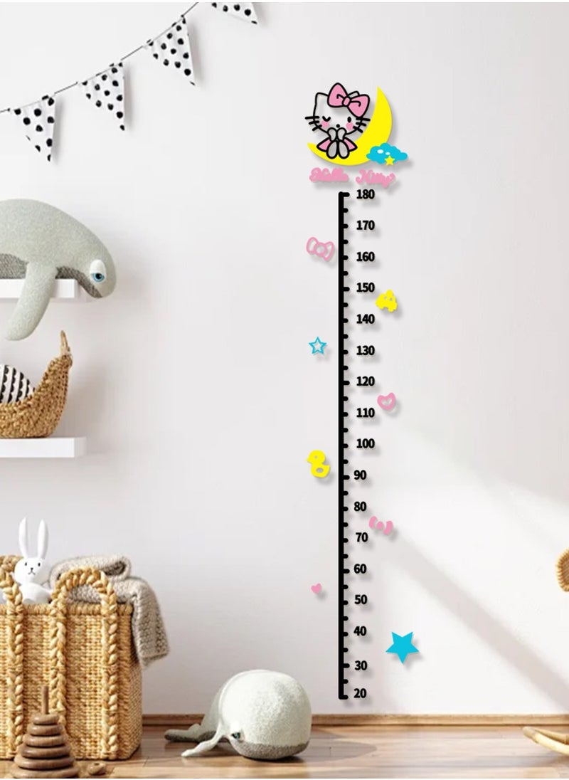 Beirui Children's height measurement 3D wall stickers, acrylic 3D wall stickers, cute cartoon patterns, children's room decoration, height measurement wallpaper  - Image 4