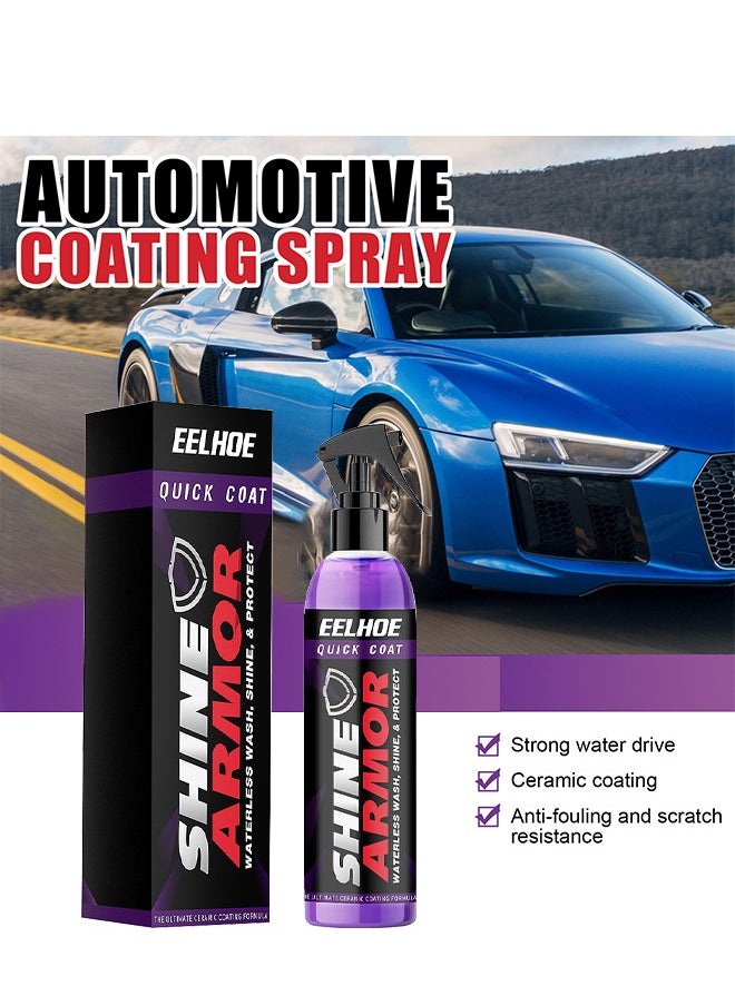 EELHOE Fast Car Ceramic Coating Spray, Plastic Parts Refurbisher, Fast Fine Scratch Repair, Car Scratch Nano Repair Spray, High Protection Crystal Coating 100ML  - Image 5
