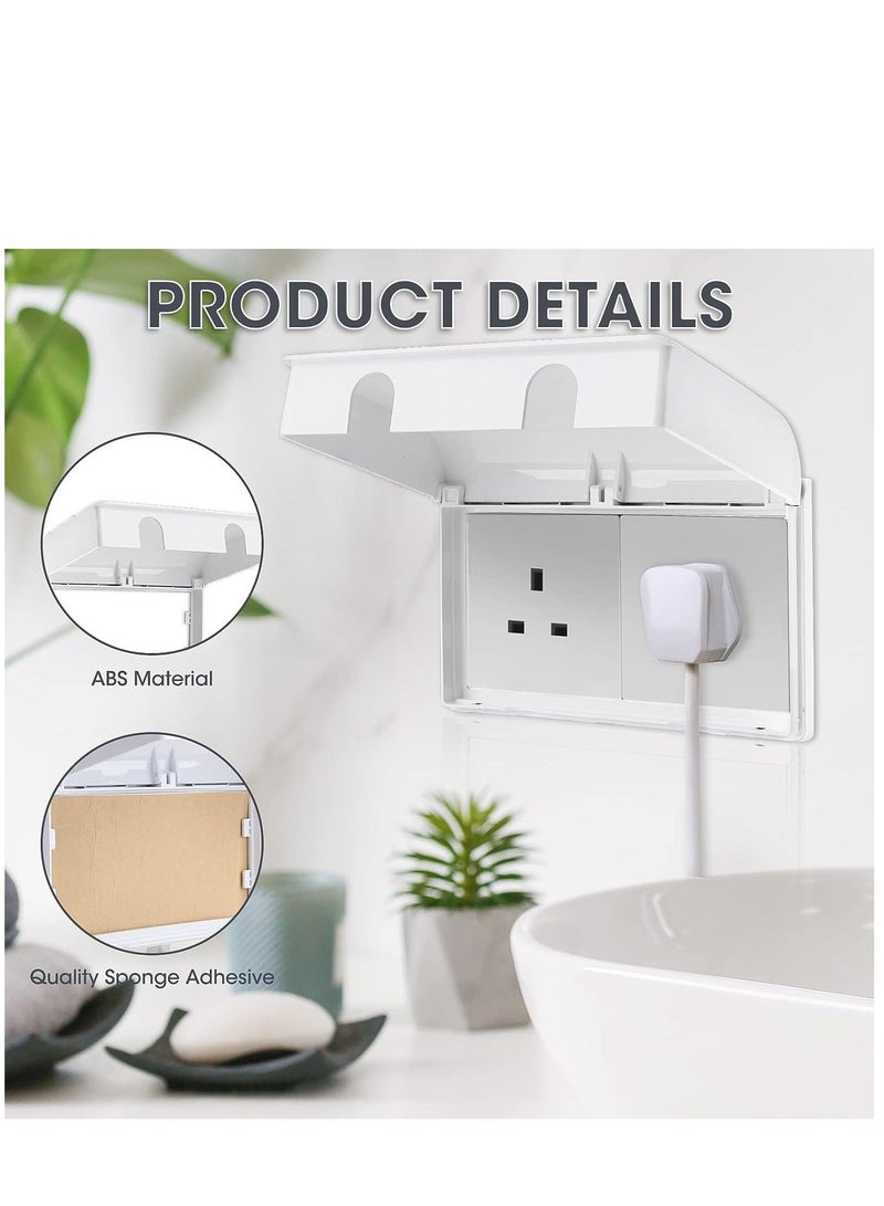 Socket Cover Box, Childproof Electrical Outlet Protector, Waterproof Plug  Light Switch Guard, Baby Proofing Safety for Home Security, 86-Type Double-Position Socket Cover, White - Image 2