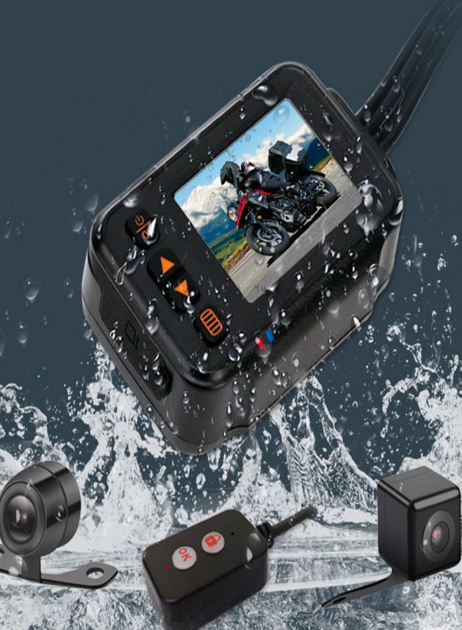 Waterproof Motorcycle Driving Recorder Locomotive Recorder Front And Rear Dual Lens Recorder 720P Recorder Motorcycle Dash Camera - Image 2