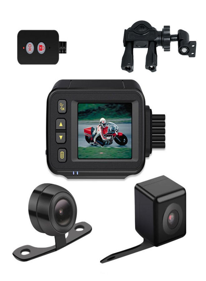 Waterproof Motorcycle Driving Recorder Locomotive Recorder Front And Rear Dual Lens Recorder 720P Recorder Motorcycle Dash Camera - Image 1