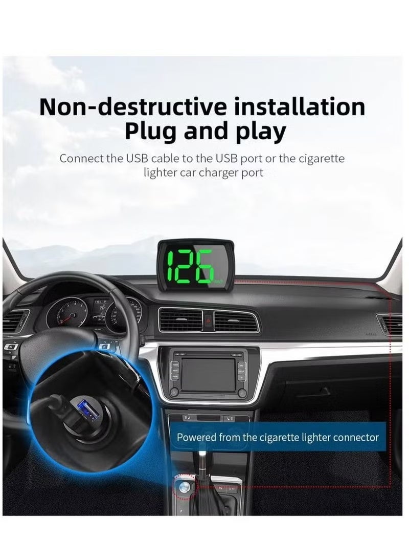 HUD Car HUD Head-Up Display Beidou GPS Universal Satellite Speedometer High-Definition Car Locator Suitable for All Models - Image 3