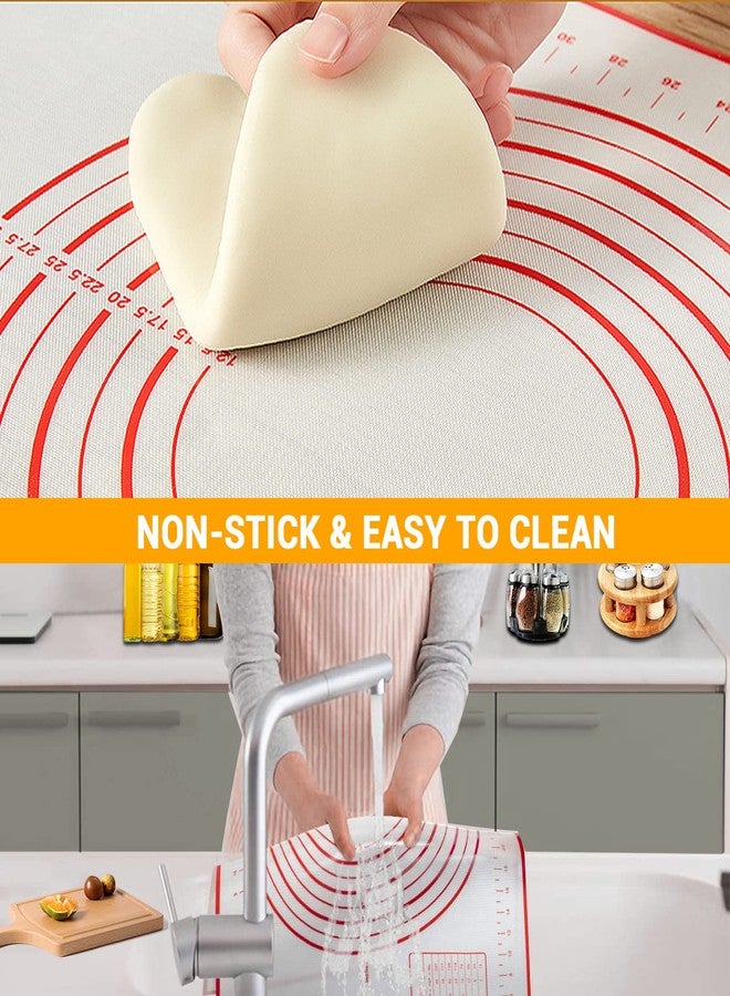 Qidoe Silicone Baking Mat, 16" x 24", Extra Thick Non-Stick, Food-Grade, Non-Slip, Red - Image 3