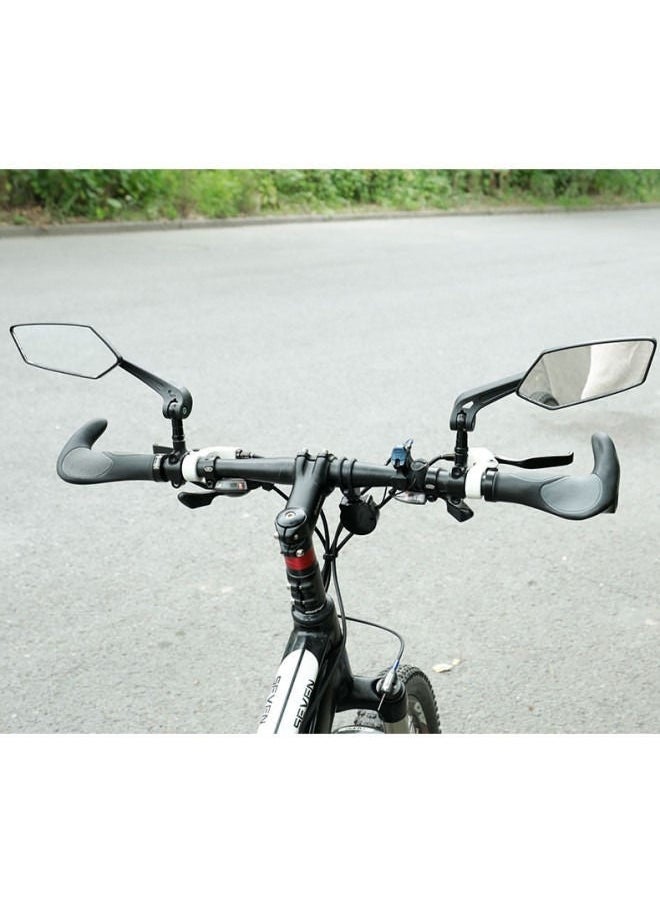 Generic Bicycle Mirror, Extra Large Mirror Surface, Impact-resistant Real Glass, Bicycle Mirror For Handlebars E-bike,360 Degree Adjustable,foldable - Image 2