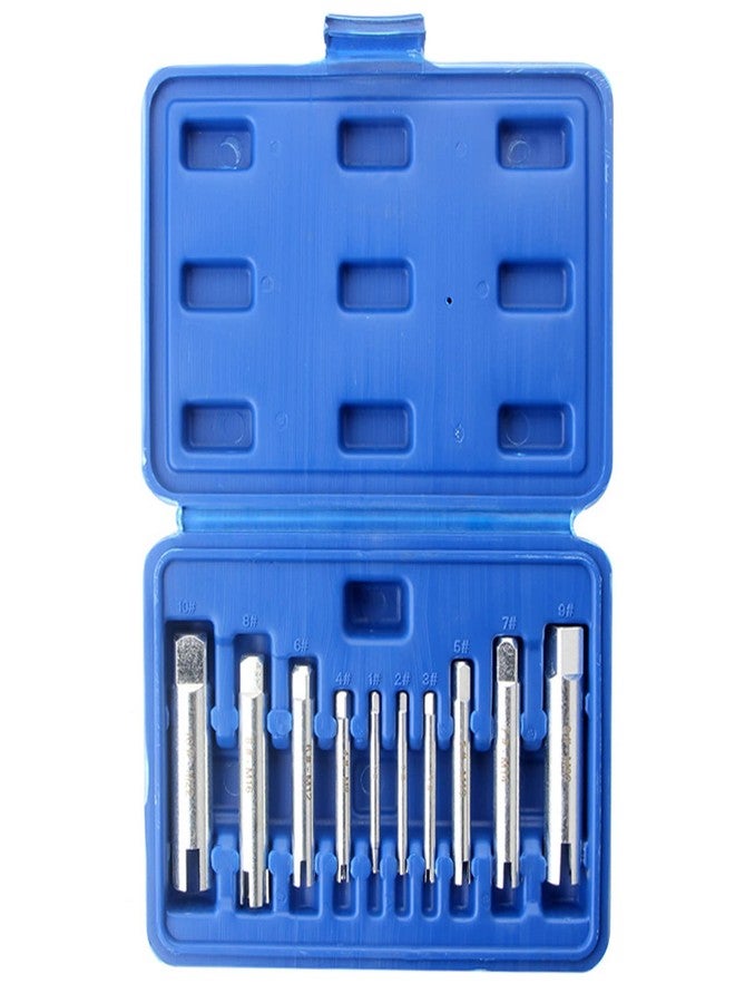 فلاين مجموعة مستخرج صنابير البرغي من 10 قطع، مجموعة مثقاب مستخرج صنابير من الفولاذ عالي السرعة، مزيل صنابير الرأس المكسورة، صنبور البرغي المجرد مع صندوق - Image 1