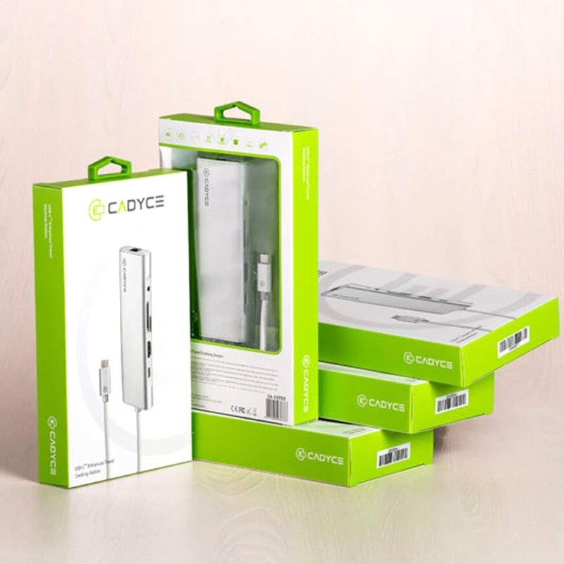 Cadyce USB-C Enhanced Travel Docking Station (USB-C to HDMI + 3 x USB 3.0 + Giga LAN + mSD and SD Card Slots + 3.5mm Stereo Port + USB-C Female for Data and Charging - Image 4