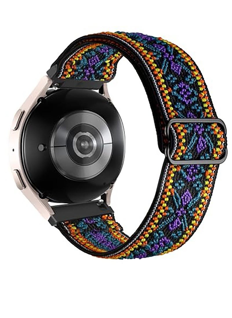 Generic Strap Nylon Loop 22MM Band For Samsung galaxy watch 3 45mm /galaxy 46mm/Gear S3/Huawei watch GT3 46MM/GT 4 46MM/GT2E/GT 46mm/GT2 Pro/GT2 46MM/Honor Magic Watch2 46mm/Amazfit GTR 4/3/2/2e Bohemian Blue 