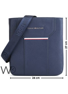 Tommy Hilfiger Plus Tommy Hilfiger Crossbody Messenger Blue Leather Bag For Men  - Image 3
