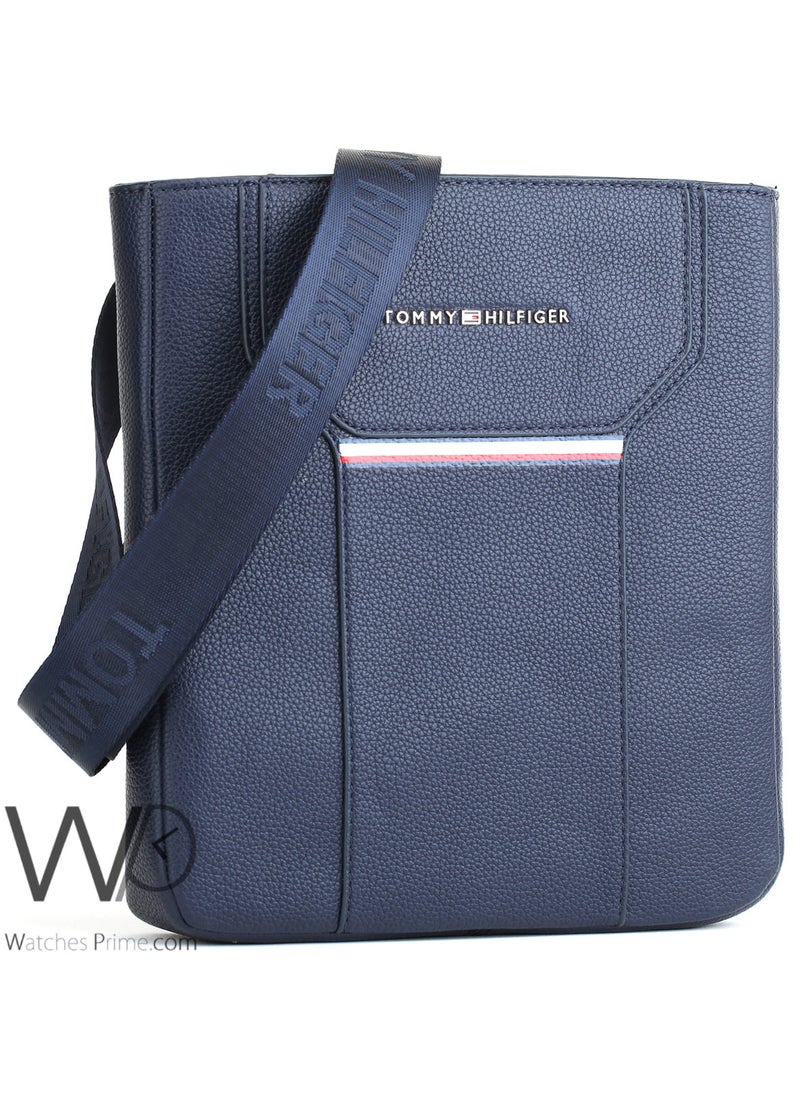 Tommy Hilfiger Plus Tommy Hilfiger Crossbody Messenger Blue Leather Bag For Men  - Image 4