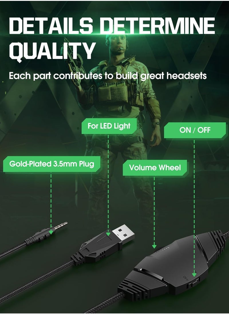 onikuma - K8 Wired Camouflage Gaming Headset Noise Canceling Mic/PC/PS4/PS5/MOBILE/XBOX - Image 1