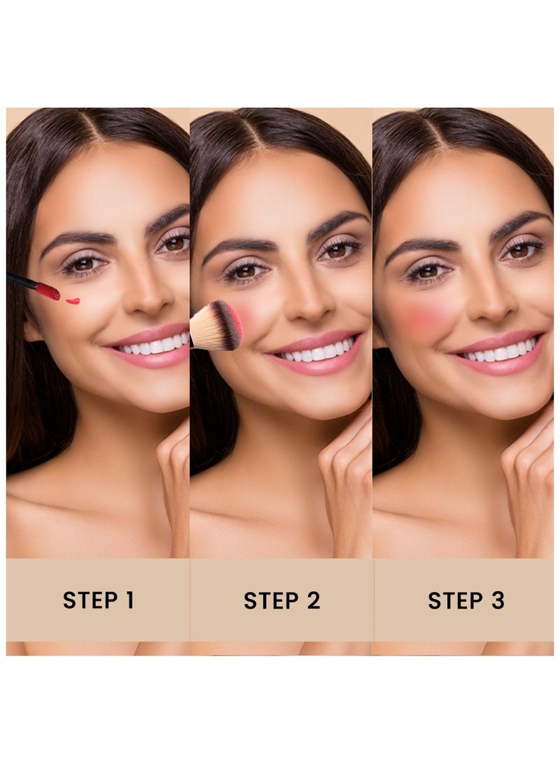 NONIZ BEAUTY Liquid Blush - Soft Dewy Face Blush - Long Lasting Cheek Tint - Natural-Looking Matte Blush for Cheeks - Cream Blush - Vegan and Cruelty-Free - Smudge Proof (Rose) - Image 2