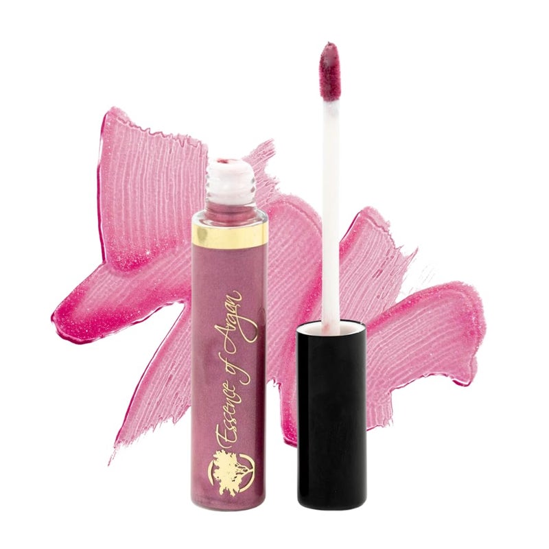 Essence Of Argan Pink Lip Gloss with Moroccan Argan Oil - Matte Finish Plumping Lip Gloss for Dry & Cracked Lips - Hydrating Moisturizer for Chapped Lips - 0.25 Oz - Image 1
