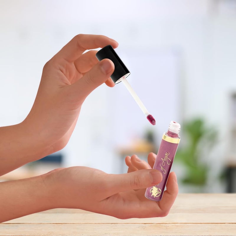 Essence Of Argan Pink Lip Gloss with Moroccan Argan Oil - Matte Finish Plumping Lip Gloss for Dry & Cracked Lips - Hydrating Moisturizer for Chapped Lips - 0.25 Oz - Image 4