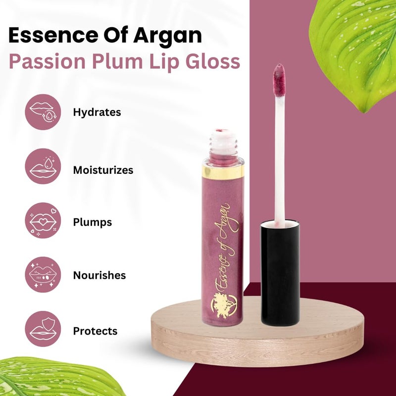 Essence Of Argan Pink Lip Gloss with Moroccan Argan Oil - Matte Finish Plumping Lip Gloss for Dry & Cracked Lips - Hydrating Moisturizer for Chapped Lips - 0.25 Oz - Image 2