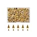 Zucosue 100 Pairs Cone Spikes 7X10mm Metal Bullet Cone Spikes Metal Tree Spikes for Clothing Leather Belts Cool Rivets Gold - Image 2