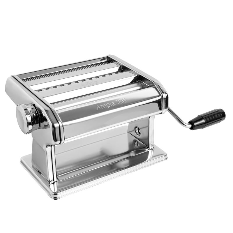 MARCATO Made in Italy Ampia 180 Classic Manual Pasta Machine, Chrome Steel. Makes Lasagne, Fettuccine & Tagliolini. - Image 1