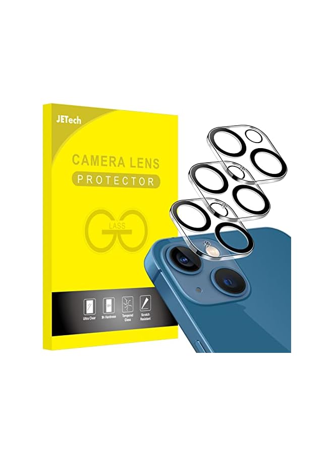 JETech Camera Lens Protector for iPhone 13 6.1-Inch and iPhone 13 mini 5.4-Inch, 9H Tempered Glass, HD Clear, Anti-Scratch, Case Friendly, Does Not Affect Night Shots, 3-Pack - Image 1