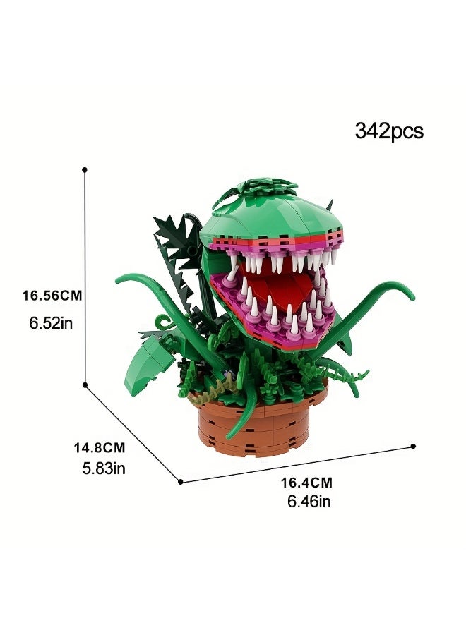 "Audrey Ii" Man-Eating Piranha Plant Creative Building Block Model – A Fun Toy And Holiday Gift For Family And Friends (Includes Packaging Box And Instructions) - Image 2