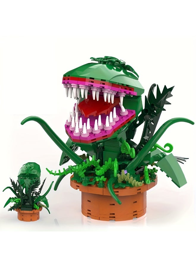 "Audrey Ii" Man-Eating Piranha Plant Creative Building Block Model – A Fun Toy And Holiday Gift For Family And Friends (Includes Packaging Box And Instructions) - Image 3