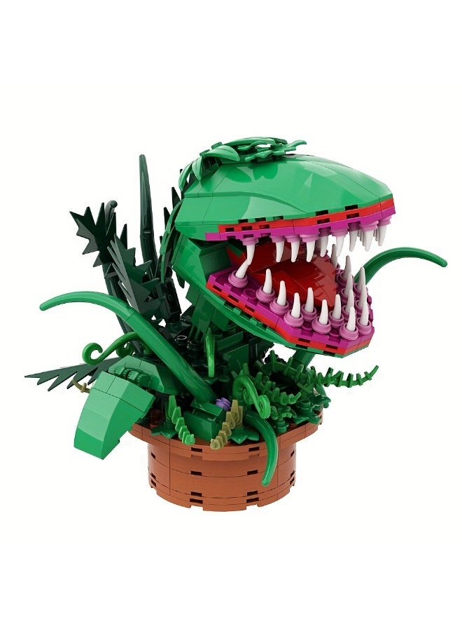 "Audrey Ii" Man-Eating Piranha Plant Creative Building Block Model – A Fun Toy And Holiday Gift For Family And Friends (Includes Packaging Box And Instructions) - Image 1
