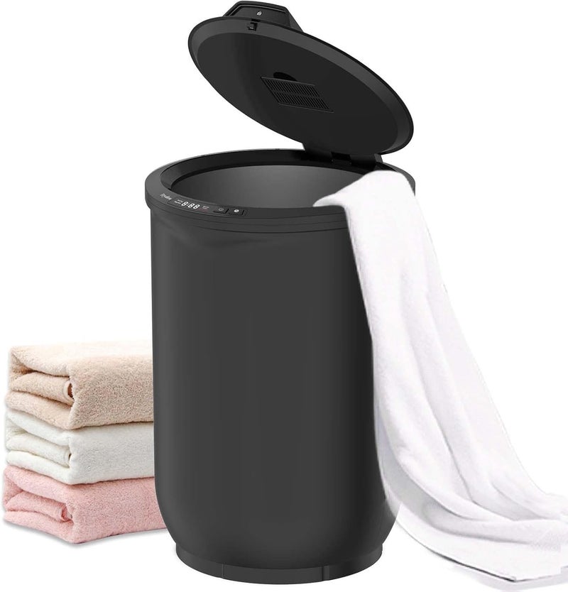 Trydow Ultra Large Capacity Towel Warmer Bucket, Rapid Heating with Timer, One-Button Digital Display Control, Safety Lock, Gifts for Him & Her, Auto Shut-Off, Fits 2 Large, Blanket, Bathrobe, Black - Image 1