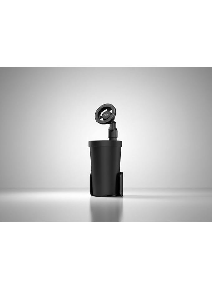 Fox Magnetic car phone holder with adjustable telescopic arm, 360° rotation, strong anti-shake grip, and one-handed operation - Black - Image 4