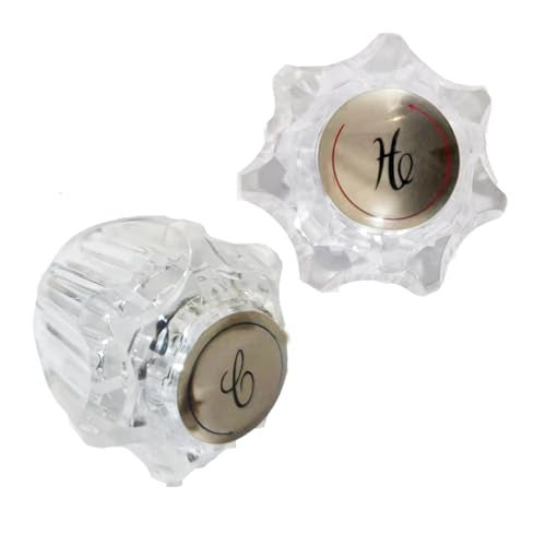 Ultroian Bathroom Faucet Handles,Bathtub Shower Knob Replacement, Hot and Cold Faucet Replacement Handles Compatible with Delta/Delex Faucets - Image 5