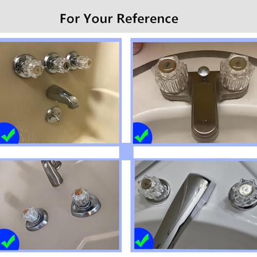 Ultroian Bathroom Faucet Handles,Bathtub Shower Knob Replacement, Hot and Cold Faucet Replacement Handles Compatible with Delta/Delex Faucets - Image 4