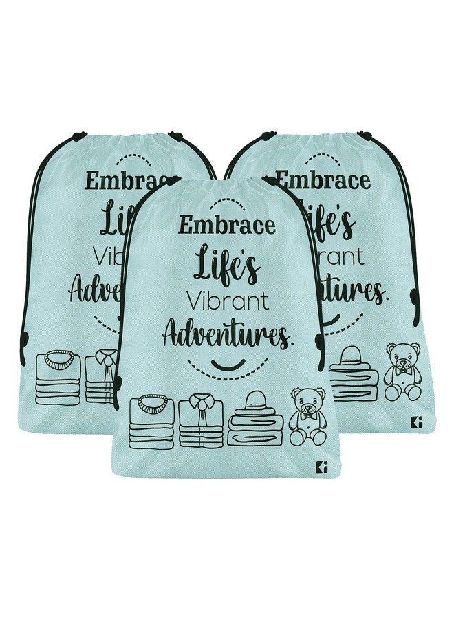 Kuber Industries Kuber Industries Pack of 3 Cloth Storage Bag | Non-Woven Storage Organizer | Travel Cloth Storage Bag | Garments Cover for Laundry | Travel Storage Organizer for Clothing | Large | Grey - Image 1