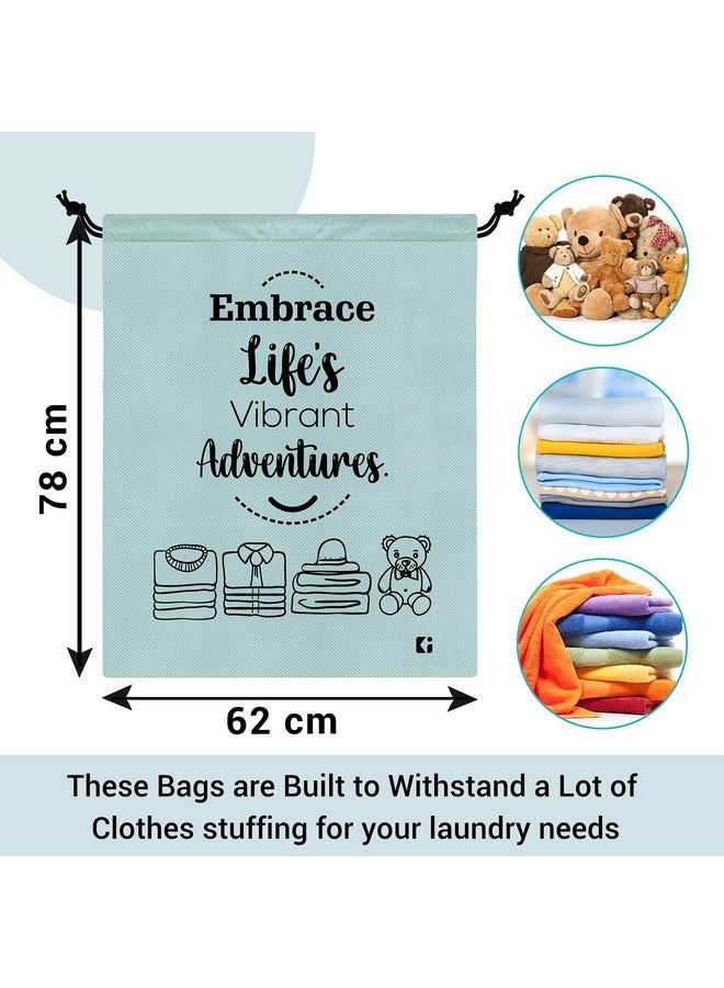 Kuber Industries Kuber Industries Pack of 3 Cloth Storage Bag | Non-Woven Storage Organizer | Travel Cloth Storage Bag | Garments Cover for Laundry | Travel Storage Organizer for Clothing | Large | Grey - Image 3