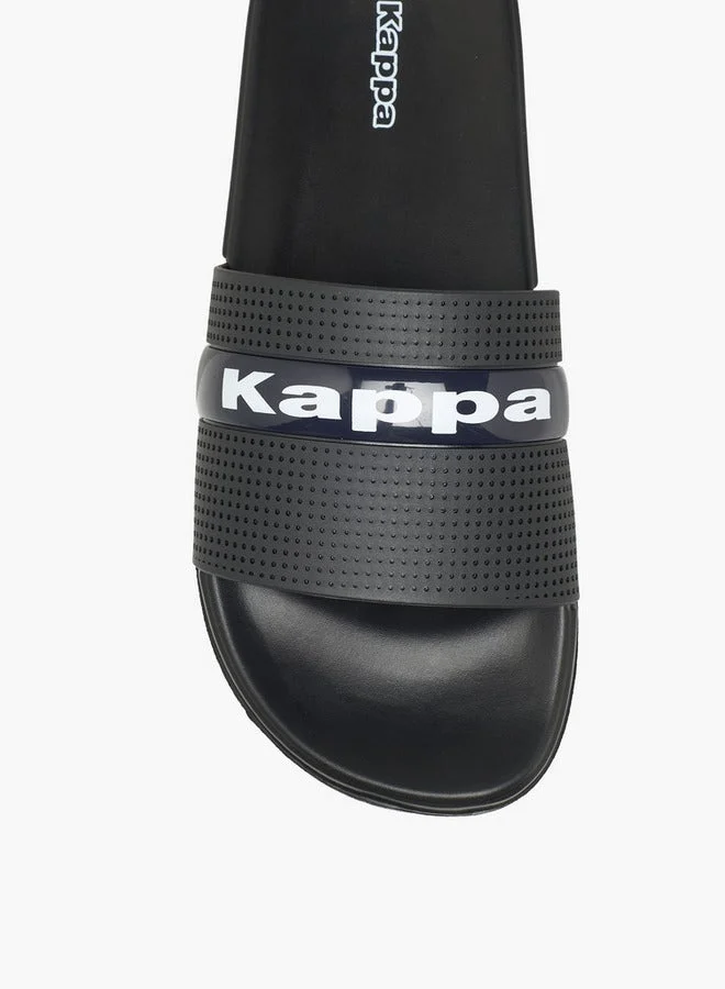 Kappa BLACK Men Logo Print Slides for Men | Best Price UAE