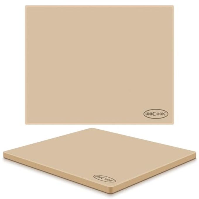 Unicook Large Rectangular Pizza Stone for Oven and Grill 20" x 16" x 0.6", Thermal Shock Resistant Cordierite Baking Stone, Ideal for Baking Crispy Pizzas, Bread and Cookies, Dough Cutter Included - Image 1