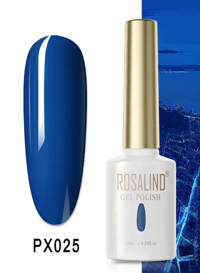 ROSALIND UV Gel Polish Soak Off 10ml Pure Color Nail Gel Bright For Nail Art Design LED/UV Lamp Semi Permanent Varnishes Hybrid Manicure Nails Art Nail Polish Gel Polish (RAF-PX025) - Image 2
